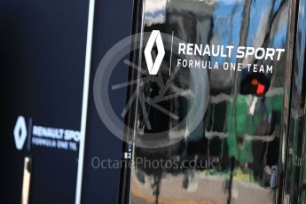 World © Octane Photographic Ltd. Formula 1 – Australian GP - Wednesday Setup. Renault Sport F1 Team logo. Albert Park, Melbourne, Australia. Wednesday 21st March 2018.