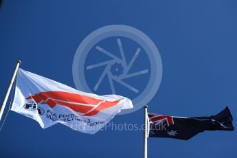 World © Octane Photographic Ltd. Formula 1 – Australian GP - Wednesday Setup. Formula 1 logo. Albert Park, Melbourne, Australia. Wednesday 21st March 2018.
