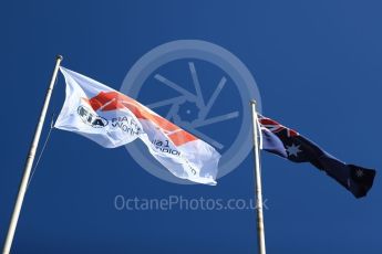 World © Octane Photographic Ltd. Formula 1 – Australian GP - Wednesday Setup. Formula 1 logo. Albert Park, Melbourne, Australia. Wednesday 21st March 2018.