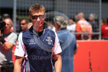 World © Octane Photographic Ltd. Formula 1 – Austrian GP - Drivers Parade. Williams Martini Racing FW41 – Sergey Sirotkin. Red Bull Ring, Spielberg, Austria. Sunday 1st July 2018.