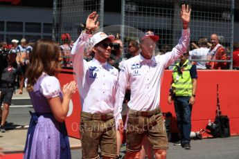 World © Octane Photographic Ltd. Formula 1 – Austrian GP - Drivers Parade. Scuderia Toro Rosso STR13 – Brendon Hartley and Pierre Gasly. Red Bull Ring, Spielberg, Austria. Sunday 1st July 2018.
