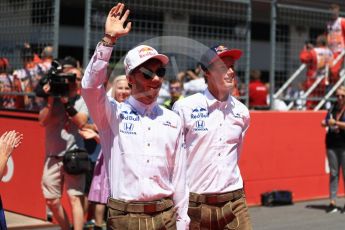 World © Octane Photographic Ltd. Formula 1 – Austrian GP - Drivers Parade. Scuderia Toro Rosso STR13 – Brendon Hartley and Pierre Gasly. Red Bull Ring, Spielberg, Austria. Sunday 1st July 2018.