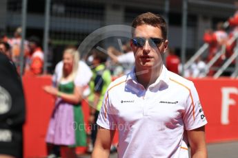 World © Octane Photographic Ltd. Formula 1 – Austrian GP - Drivers Parade. McLaren MCL33 – Stoffel Vandoorne. Red Bull Ring, Spielberg, Austria. Sunday 1st July 2018.