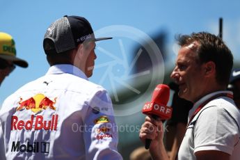 World © Octane Photographic Ltd. Formula 1 – Austrian GP - Drivers Parade. Aston Martin Red Bull Racing TAG Heuer RB14 – Max Verstappen. Red Bull Ring, Spielberg, Austria. Sunday 1st July 2018.