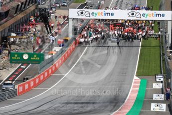 World © Octane Photographic Ltd. Formula 1 – Austrian GP - Grid. Jet Powered body suit. Red Bull Ring, Spielberg, Austria. Sunday 1st July 2018.