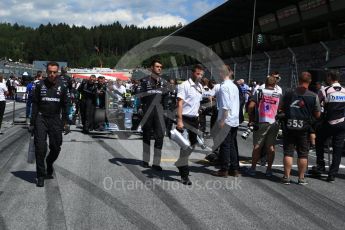 World © Octane Photographic Ltd. Formula 1 – Austrian GP - Grid. Mercedes AMG Petronas Motorsport AMG F1 W09 EQ Power+ - Valtteri Bottas. Red Bull Ring, Spielberg, Austria. Sunday 1st July 2018.
