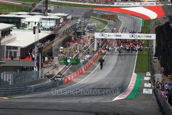 World © Octane Photographic Ltd. Formula 1 – Austrian GP - Grid. Jet Powered body suit. Red Bull Ring, Spielberg, Austria. Sunday 1st July 2018.