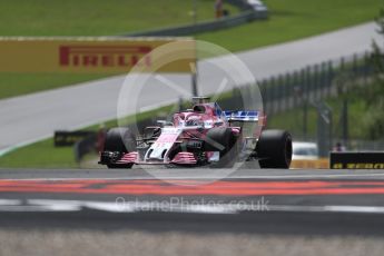 World © Octane Photographic Ltd. Formula 1 – Austrian GP - Practice 1. Sahara Force India VJM11 - Sergio Perez. Red Bull Ring, Spielberg, Austria. Friday 29th June 2018.