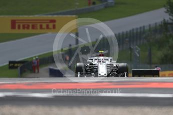 World © Octane Photographic Ltd. Formula 1 – Austrian GP - Practice 1. Alfa Romeo Sauber F1 Team C37 – Charles Leclerc. Red Bull Ring, Spielberg, Austria. Friday 29th June 2018.