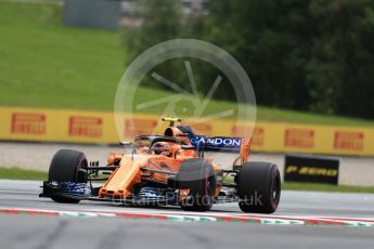 World © Octane Photographic Ltd. Formula 1 – Austrian GP - Practice 1. McLaren MCL33 – Stoffel Vandoorne. Red Bull Ring, Spielberg, Austria. Friday 29th June 2018.