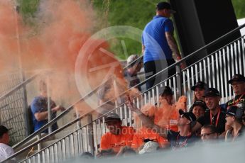 World © Octane Photographic Ltd. Formula 1 – Austrian GP - Practice 2. Orange flare. Red Bull Ring, Spielberg, Austria. Friday 29th June 2018.