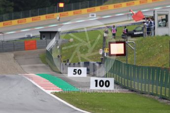 World © Octane Photographic Ltd. Formula 1 – Austrian GP - Practice 2. Red Flag. Red Bull Ring, Spielberg, Austria. Friday 29th June 2018.