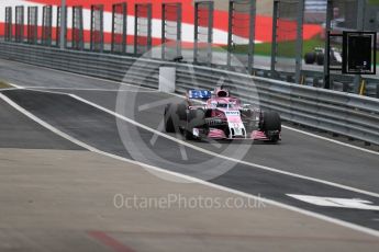 World © Octane Photographic Ltd. Formula 1 – Austrian GP - Practice 3. Sahara Force India VJM11 - Sergio Perez. Red Bull Ring, Spielberg, Austria. Saturday 30th June 2018.