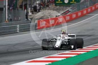World © Octane Photographic Ltd. Formula 1 – Austrian GP - Qualifying. Alfa Romeo Sauber F1 Team C37 – Charles Leclerc. Red Bull Ring, Spielberg, Austria. Saturday 30th June 2018.