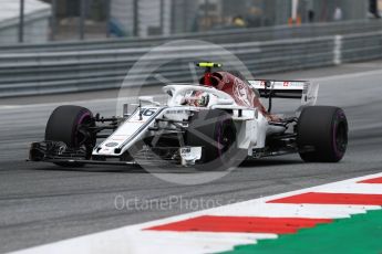 World © Octane Photographic Ltd. Formula 1 – Austrian GP - Qualifying. Alfa Romeo Sauber F1 Team C37 – Charles Leclerc. Red Bull Ring, Spielberg, Austria. Saturday 30th June 2018.