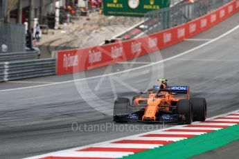 World © Octane Photographic Ltd. Formula 1 – Austrian GP - Qualifying. McLaren MCL33 – Stoffel Vandoorne. Red Bull Ring, Spielberg, Austria. Saturday 30th June 2018.
