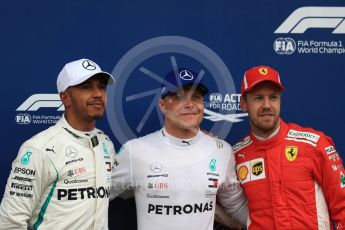 World © Octane Photographic Ltd. Formula 1 – Austrian GP - Qualifying. Mercedes AMG Petronas Motorsport AMG F1 W09 EQ Power+ - Valtteri Bottas, followed by Lewis Hamilton and Scuderia Ferrari SF71-H – Sebastian Vettel. Red Bull Ring, Spielberg, Austria. Saturday 30th June 2018.
