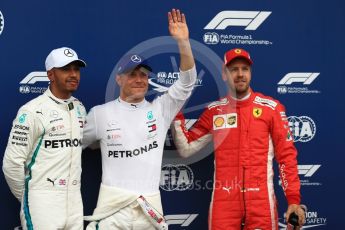 World © Octane Photographic Ltd. Formula 1 – Austrian GP - Qualifying. Mercedes AMG Petronas Motorsport AMG F1 W09 EQ Power+ - Valtteri Bottas, followed by Lewis Hamilton and Scuderia Ferrari SF71-H – Sebastian Vettel. Red Bull Ring, Spielberg, Austria. Saturday 30th June 2018.