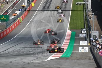 World © Octane Photographic Ltd. Formula 1 – Austrian GP - Race. Aston Martin Red Bull Racing TAG Heuer RB14 – Max Verstappen. Red Bull Ring, Spielberg, Austria. Sunday 1st July 2018.