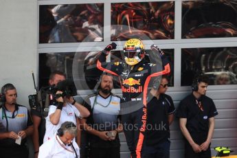 World © Octane Photographic Ltd. Formula 1 – Austrian GP - Race Podium. Aston Martin Red Bull Racing TAG Heuer RB14 – Max Verstappen. Red Bull Ring, Spielberg, Austria. Sunday 1st July 2018.