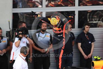 World © Octane Photographic Ltd. Formula 1 – Austrian GP - Race Podium. Aston Martin Red Bull Racing TAG Heuer RB14 – Max Verstappen. Red Bull Ring, Spielberg, Austria. Sunday 1st July 2018.