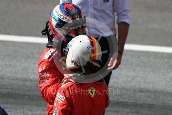 World © Octane Photographic Ltd. Formula 1 – Austrian GP - Race Podium. Scuderia Ferrari SF71-H – Kimi Raikkonen and Sebastian Vettel. Red Bull Ring, Spielberg, Austria. Sunday 1st July 2018.