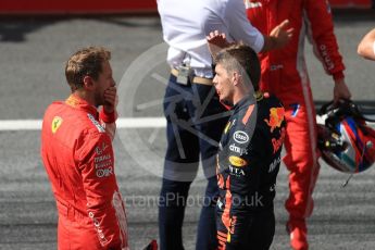 World © Octane Photographic Ltd. Formula 1 – Austrian GP - Race Podium. Aston Martin Red Bull Racing TAG Heuer RB14 – Max Verstappen and Scuderia Ferrari SF71-H – Sebastian Vettel. Red Bull Ring, Spielberg, Austria. Sunday 1st July 2018.