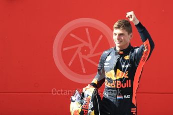 World © Octane Photographic Ltd. Formula 1 – Austrian GP - Race Podium. Aston Martin Red Bull Racing TAG Heuer RB14 – Max Verstappen. Red Bull Ring, Spielberg, Austria. Sunday 1st July 2018.