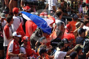 World © Octane Photographic Ltd. Formula 1 – Austrian GP - Race Podium. Max Verstappen fans. Red Bull Ring, Spielberg, Austria. Sunday 1st July 2018.