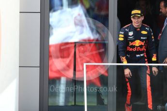 World © Octane Photographic Ltd. Formula 1 – Austrian GP - Race Podium. Aston Martin Red Bull Racing TAG Heuer RB14 – Max Verstappen. Red Bull Ring, Spielberg, Austria. Sunday 1st July 2018.