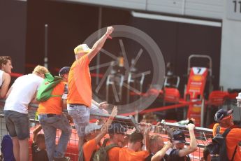 World © Octane Photographic Ltd. Formula 1 – Austrian GP - Race Podium. Max Verstappen fans. Red Bull Ring, Spielberg, Austria. Sunday 1st July 2018.