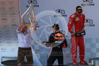 World © Octane Photographic Ltd. Formula 1 – Austrian GP - Race Podium. Aston Martin Red Bull Racing TAG Heuer RB14 – Max Verstappen. Red Bull Ring, Spielberg, Austria. Sunday 1st July 2018.