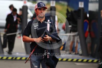 World © Octane Photographic Ltd. Formula 1 – Austrian GP - Paddock. Sahara Force India VJM11 - Sergio Perez. Red Bull Ring, Spielberg, Austria. Friday 29th June 2018.