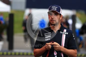 World © Octane Photographic Ltd. Formula 1 – Austrian GP - Paddock. Sahara Force India VJM11 - Sergio Perez. Red Bull Ring, Spielberg, Austria. Friday 29th June 2018.