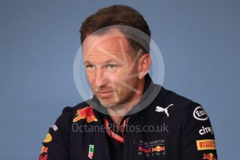 World © Octane Photographic Ltd. Formula 1 - Austrian GP - Friday FIA Team Press Conference. Christian Horner - Team Principal of Red Bull Racing. Red Bull Ring, Spielberg, Austria. Friday 29th June 2018.