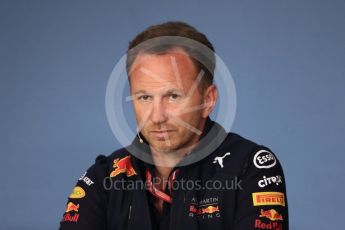World © Octane Photographic Ltd. Formula 1 - Austrian GP - Friday FIA Team Press Conference. Christian Horner - Team Principal of Red Bull Racing. Red Bull Ring, Spielberg, Austria. Friday 29th June 2018.