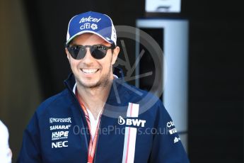 World © Octane Photographic Ltd. Formula 1 – Austrian GP - Paddock. Sahara Force India VJM11 - Sergio Perez. Red Bull Ring, Spielberg, Austria. Sunday 1st July 2018.