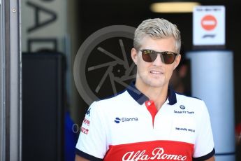 World © Octane Photographic Ltd. Formula 1 – Austrian GP - Paddock. Alfa Romeo Sauber F1 Team C37 – Marcus Ericsson. Red Bull Ring, Spielberg, Austria. Sunday 1st July 2018.