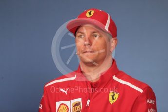 World © Octane Photographic Ltd. Formula 1 – French GP - Thursday Driver Press Conference. Scuderia Ferrari – Kimi Raikkonen. Red Bull Ring, Spielberg, Austria. Thursday 28th June 2018.