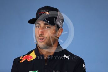 World © Octane Photographic Ltd. Formula 1 – French GP - Thursday Driver Press Conference. Aston Martin Red Bull Racing TAG Heuer – Daniel Ricciardo. Red Bull Ring, Spielberg, Austria. Thursday 28th June 2018.