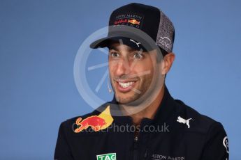 World © Octane Photographic Ltd. Formula 1 – French GP - Thursday Driver Press Conference. Aston Martin Red Bull Racing TAG Heuer – Daniel Ricciardo. Red Bull Ring, Spielberg, Austria. Thursday 28th June 2018.