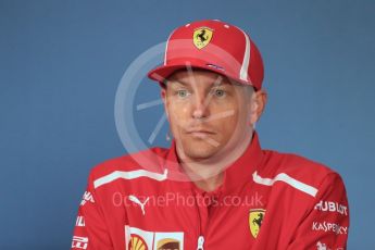 World © Octane Photographic Ltd. Formula 1 – French GP - Thursday Driver Press Conference. Scuderia Ferrari – Kimi Raikkonen. Red Bull Ring, Spielberg, Austria. Thursday 28th June 2018.
