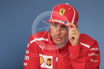 World © Octane Photographic Ltd. Formula 1 – French GP - Thursday Driver Press Conference. Scuderia Ferrari – Kimi Raikkonen. Red Bull Ring, Spielberg, Austria. Thursday 28th June 2018.