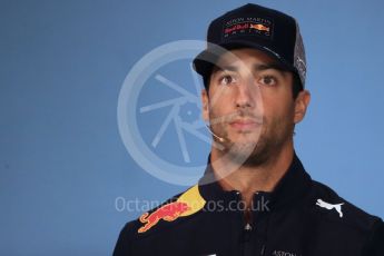 World © Octane Photographic Ltd. Formula 1 – French GP - Thursday Driver Press Conference. Aston Martin Red Bull Racing TAG Heuer – Daniel Ricciardo. Red Bull Ring, Spielberg, Austria. Thursday 28th June 2018.
