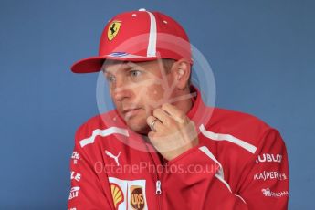 World © Octane Photographic Ltd. Formula 1 – French GP - Thursday Driver Press Conference. Scuderia Ferrari – Kimi Raikkonen. Red Bull Ring, Spielberg, Austria. Thursday 28th June 2018.