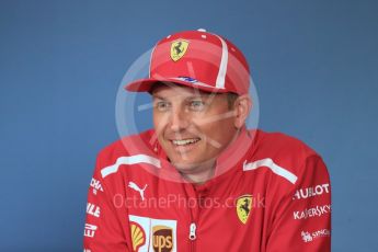 World © Octane Photographic Ltd. Formula 1 – French GP - Thursday Driver Press Conference. Scuderia Ferrari – Kimi Raikkonen. Red Bull Ring, Spielberg, Austria. Thursday 28th June 2018.