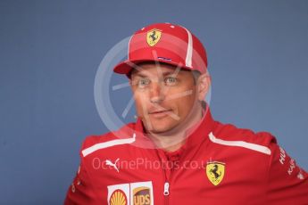 World © Octane Photographic Ltd. Formula 1 – French GP - Thursday Driver Press Conference. Scuderia Ferrari – Kimi Raikkonen. Red Bull Ring, Spielberg, Austria. Thursday 28th June 2018.