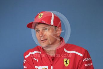 World © Octane Photographic Ltd. Formula 1 – French GP - Thursday Driver Press Conference. Scuderia Ferrari – Kimi Raikkonen. Red Bull Ring, Spielberg, Austria. Thursday 28th June 2018.
