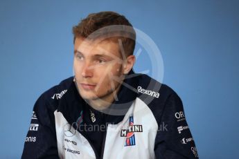 World © Octane Photographic Ltd. Formula 1 – French GP - Thursday Driver Press Conference. Williams Martini Racing - Sergey Sirotkin. Red Bull Ring, Spielberg, Austria. Thursday 28th June 2018.
