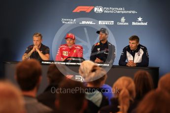 World © Octane Photographic Ltd. Formula 1 – French GP - Thursday Driver Press Conference. Haas F1 Team – Kevin Magnussen, Scuderia Ferrari – Kimi Raikkonen, Aston Martin Red Bull Racing TAG Heuer – Daniel Ricciardo and Williams Martini Racing - Sergey Sirotkin. Red Bull Ring, Spielberg, Austria. Thursday 28th June 2018.